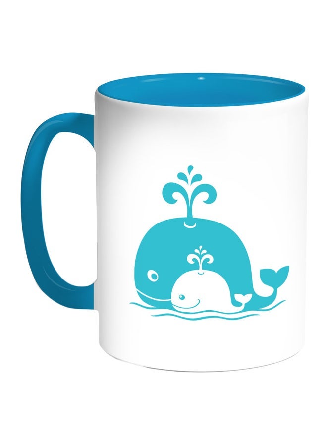 Be A Friend Printed Coffee Mug Blue/White/Turquoise 11ounce
