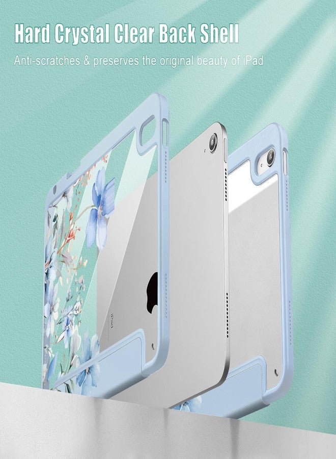 May Chen for iPad (A16) 11th Generation Case 11 Inch 2025, iPad 10th Gen Case 2022 10.9 inch, Built-in Pencil Holder with Shockproof Cover Clear Transparent Back Shell Auto Wake/Sleep, Wild Flowers - Image 4