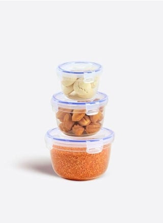 Dunya reusable plastic BPA free round box container set air tighted lid can be used for food storage meal prep leftovers food storage set consists of 3 Pcs varies in the set(625,1200,2100) Transparent - pzsku/Z64C2696B532F6ACD8FD7Z/45/_/1708336235/4104bb9d-5e62-4017-a277-7d5b5ecf653b