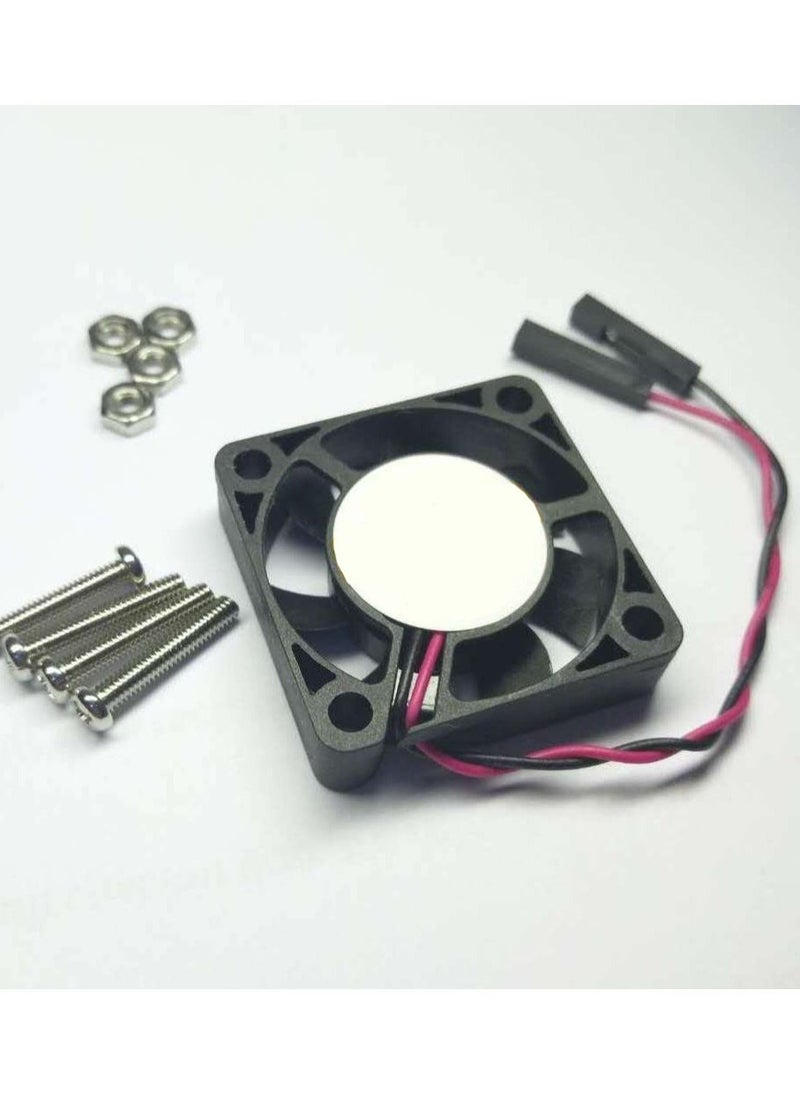 Loquat Raspberry Pi 4 Cooling Fan Set - 4 Silent 3.3V/5V Brushless DC Fans for Raspberry Pi 4B, 3B+, and RetroFlag NESPI Enclosure (30mm x 30mm x 7mm) - Black - Image 2