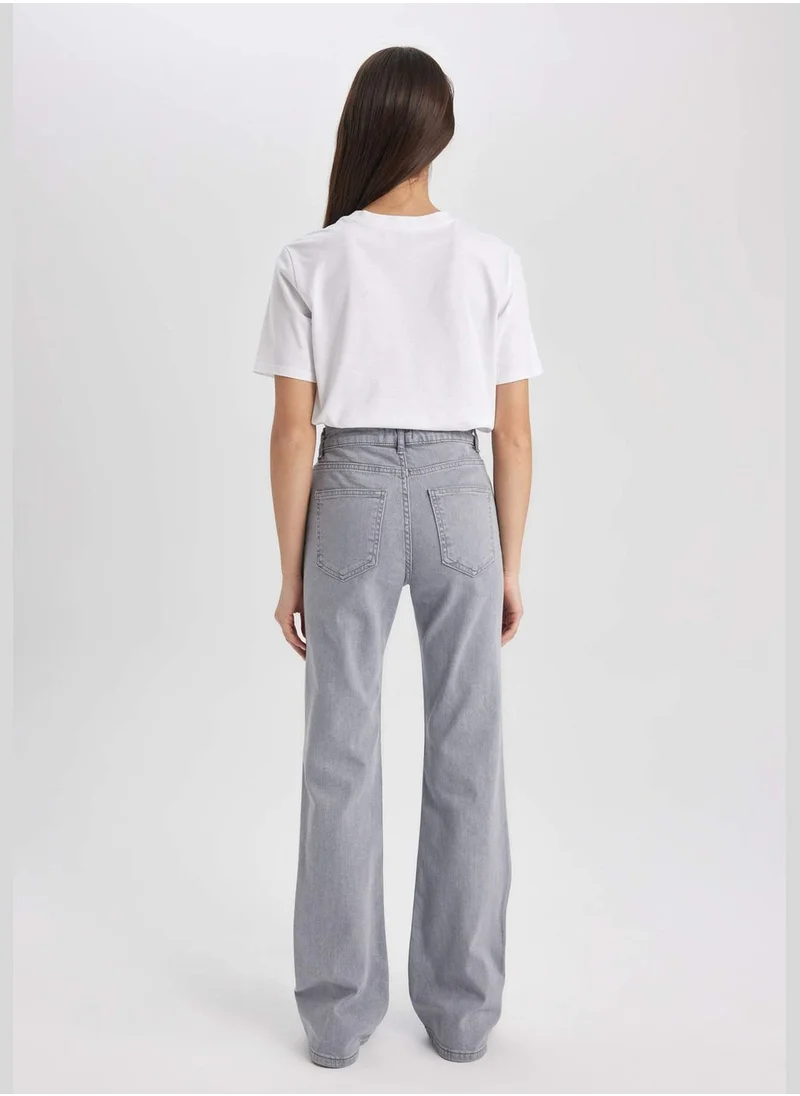 ديفاكتو Woman Denim Trousers Flare Fit