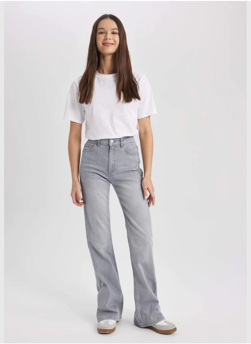 ديفاكتو Woman Denim Trousers Flare Fit