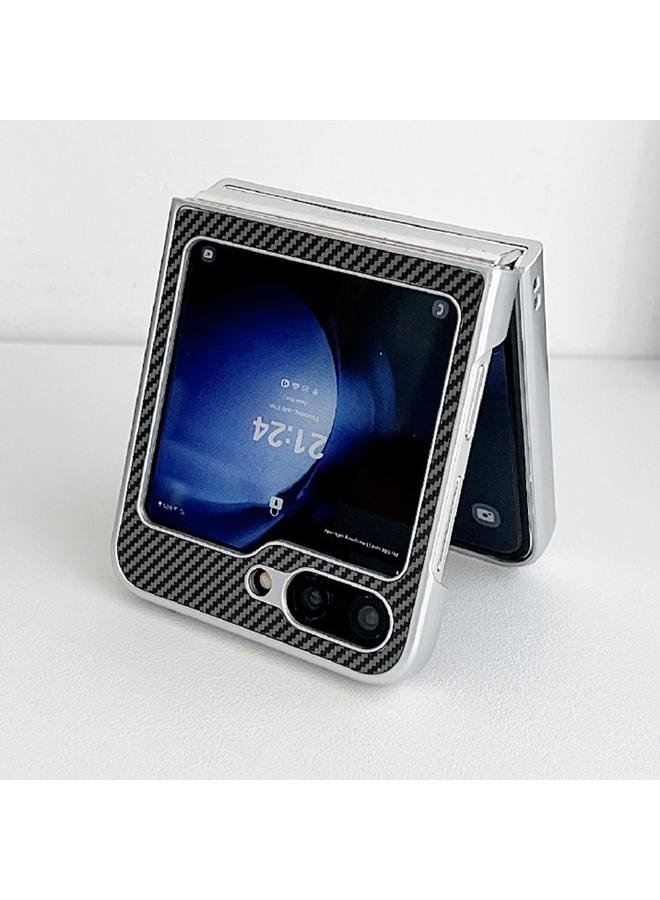 اس-توب جراب لهاتف Samsung Galaxy Z Flip6 مصنوع من ألياف الكربون كيفلر فائق النحافة ومقاوم للصدمات - Image 3