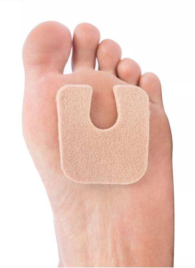 Zentoes U-Shaped Felt Callus Pads | Protect Calluses from Rubbing on Shoes | Reduce Foot and Heel Pain | Pack of 24 | 1/8” Self-Stick Pedi Cushions  - Image 1