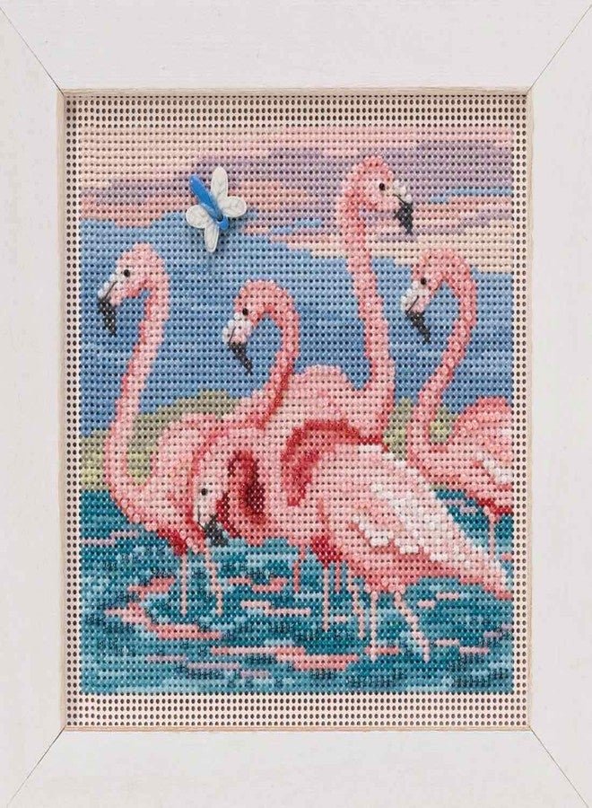 Mill Hill Flamingos Beaded Counted Cross Stitch Kit Mill Hill 2019 Buttons & Beads Spring MH141916 - Image 2
