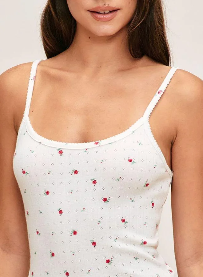 Undiz Lace tank top with flower print