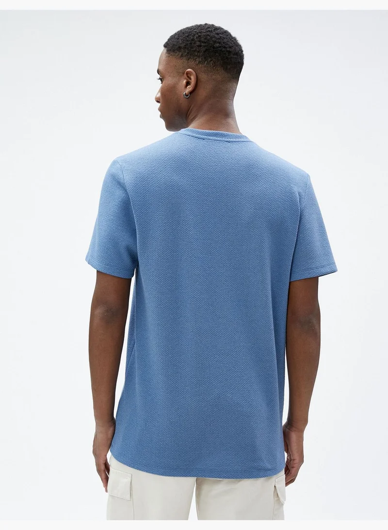 KOTON Basic T-Shirt Short Sleeve Crew Neck Cotton Ribbed