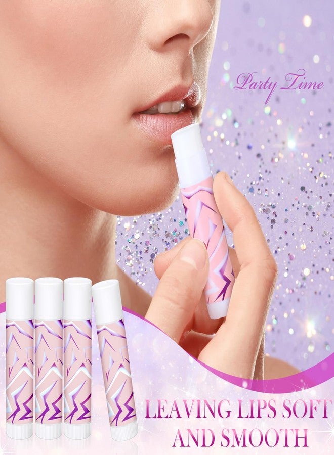 Sacubee 48 Pcs K Pop Themed Lip Balms Party Favors Bulk Neon Purple Girl Power Design Lipstick with Holder Keychains K Pop Theme Party Favor Goodie Perfect for Birthday Parties and Friend Gatherings - Image 5