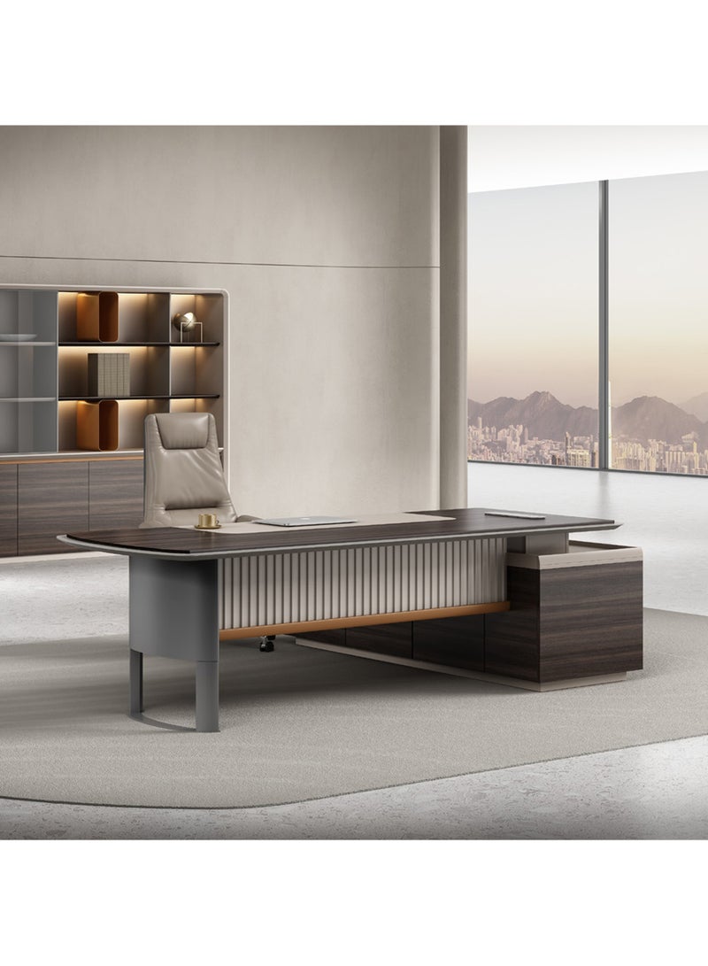 HUIMEI Huimei LX-240 Executive Office Table Brown Color 