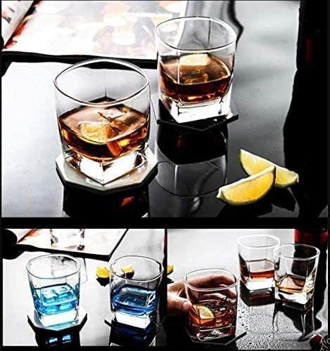 Shivaaro Crystal Clear Small Square Juice Water Glasses Welcome Drink with Beautiful Square Shape 150 ML Set of 6 - Image 3
