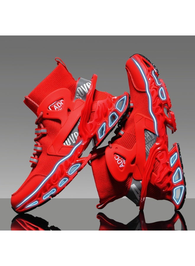 NIBEMINENT Men High-Top Blade Running Shoes Breathable Sock Sneakers Male Outdoor Jogging Shoes Anti-Slippery - Image 1