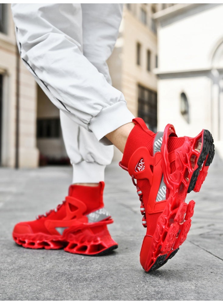 NIBEMINENT Men High-Top Blade Running Shoes Breathable Sock Sneakers Male Outdoor Jogging Shoes Anti-Slippery - Image 3