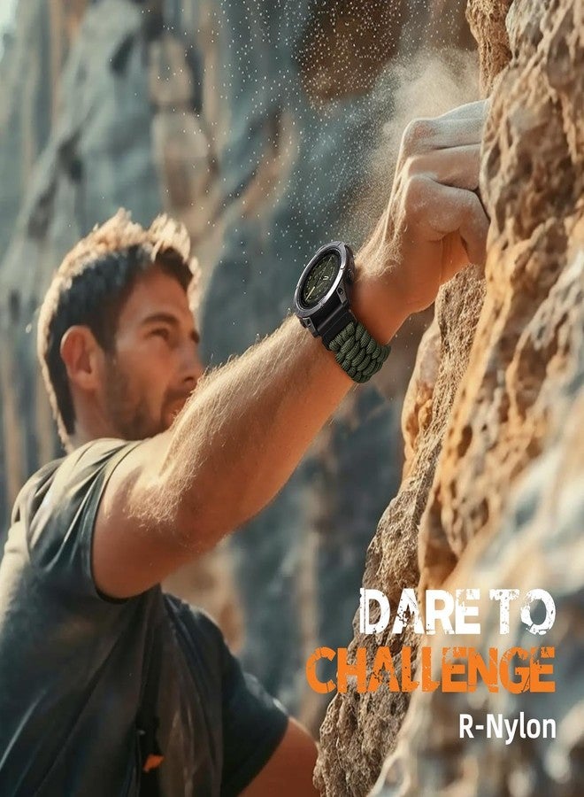 Bandletic سوار Bandletic متوافق مع ساعات Garmin Fenix 6 - Fenix 7/Fenix 6 Pro/Fenix 5 Fenix E/8، سوار رياضي مضفر من النايلون QuickFit مقاس 22 مم لساعات Epix 2/Epix 2 Pro مقاس 47 مم/Forerunner 945/965/955/Instinct 2، 9.4 - Image 2