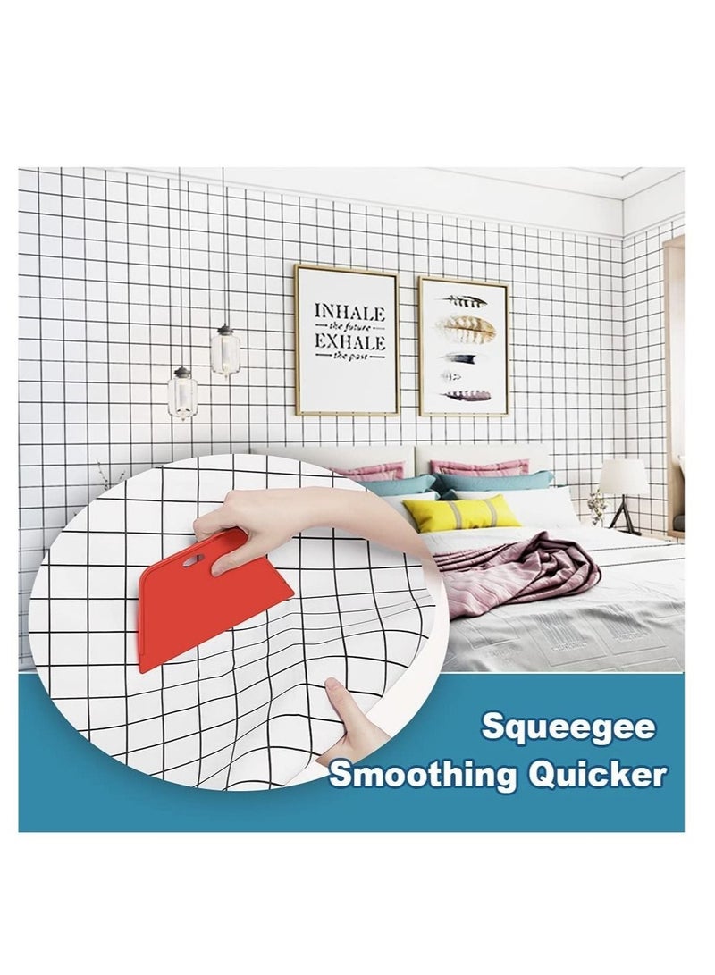 Wallpaper Smoothing Tool Kit, Multi-Function 8Pcs Smoother Tools Set for Contact Paper Peel and Stick Wallpaper Car Wrap Window Tint Glass Film Wallpaper Glue Adhesive Brush, DIY Decal Sticker Works  - Image 3