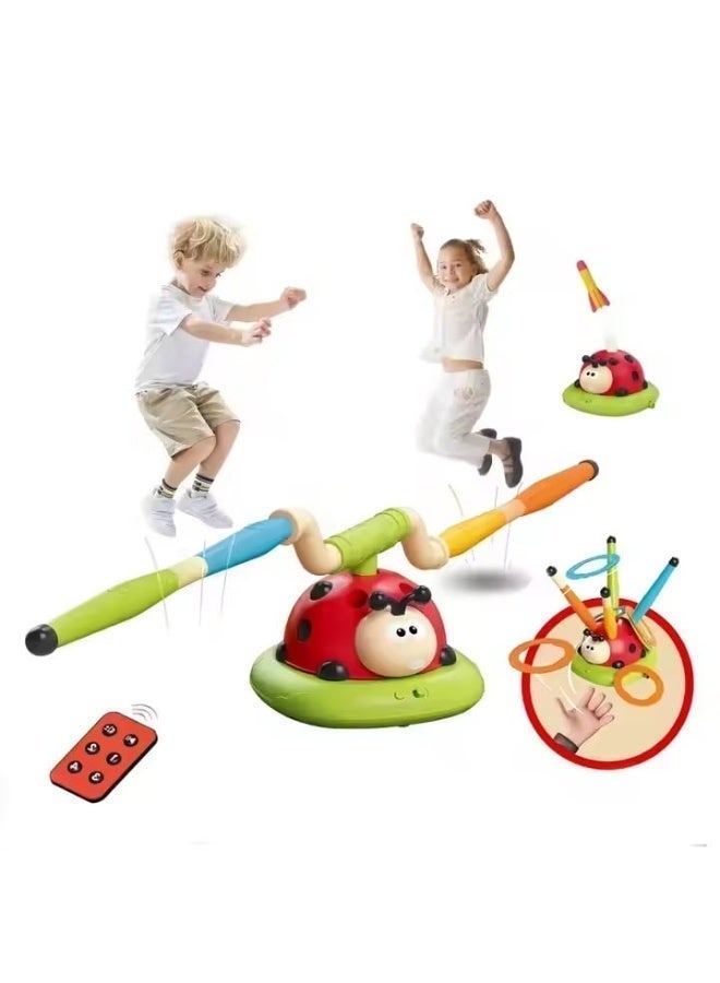 general 3-in-1 Interactive Kids Sports Game with Jumping Ring Toss and Rocket Launcher - Image 2