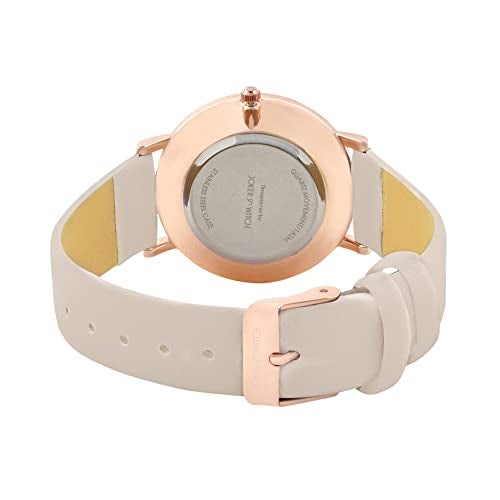 Joker & Witch Heather White Dial Beige Faux Leather Analogue Watch for Women - Image 4