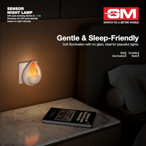 GM 3030 LED Night Lamp Pack of 1, Ultra Low 0.5 W Plug-in Lamp with Warm Light, Compact Wall-Mount Night Light for Bedroom, Hallway, Kids’ Room - Image 3
