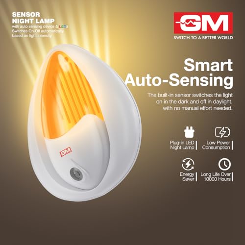 GM 3030 LED Night Lamp Pack of 1, Ultra Low 0.5 W Plug-in Lamp with Warm Light, Compact Wall-Mount Night Light for Bedroom, Hallway, Kids’ Room - Image 4