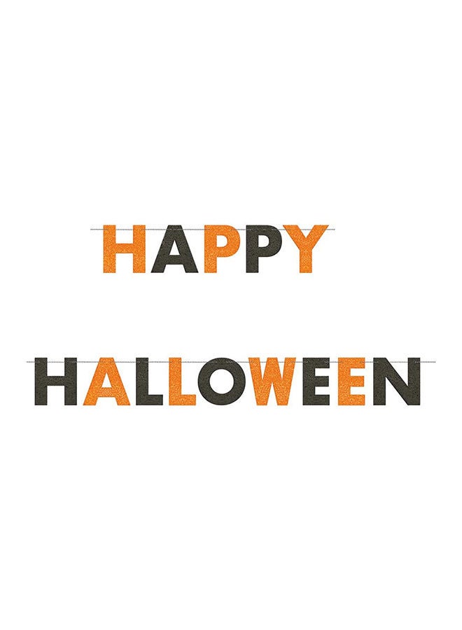 Unique Happy Halloween Glitter Banner 9Ft. 1Ct