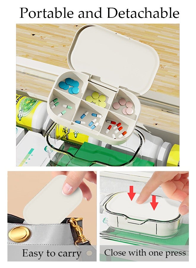 DUNISO - Medicine Box Plastic Medicine Storage Box Family Emergency Kit Medical Kit 3 Layers Home First Aid Box Child Proof Medicine Box Organizer Pill Case with Compartments and Handle - Image 1