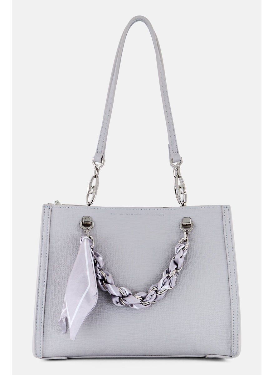 SISLEY Women Brand Logo Shoulder Bag, Grey  - Image 1