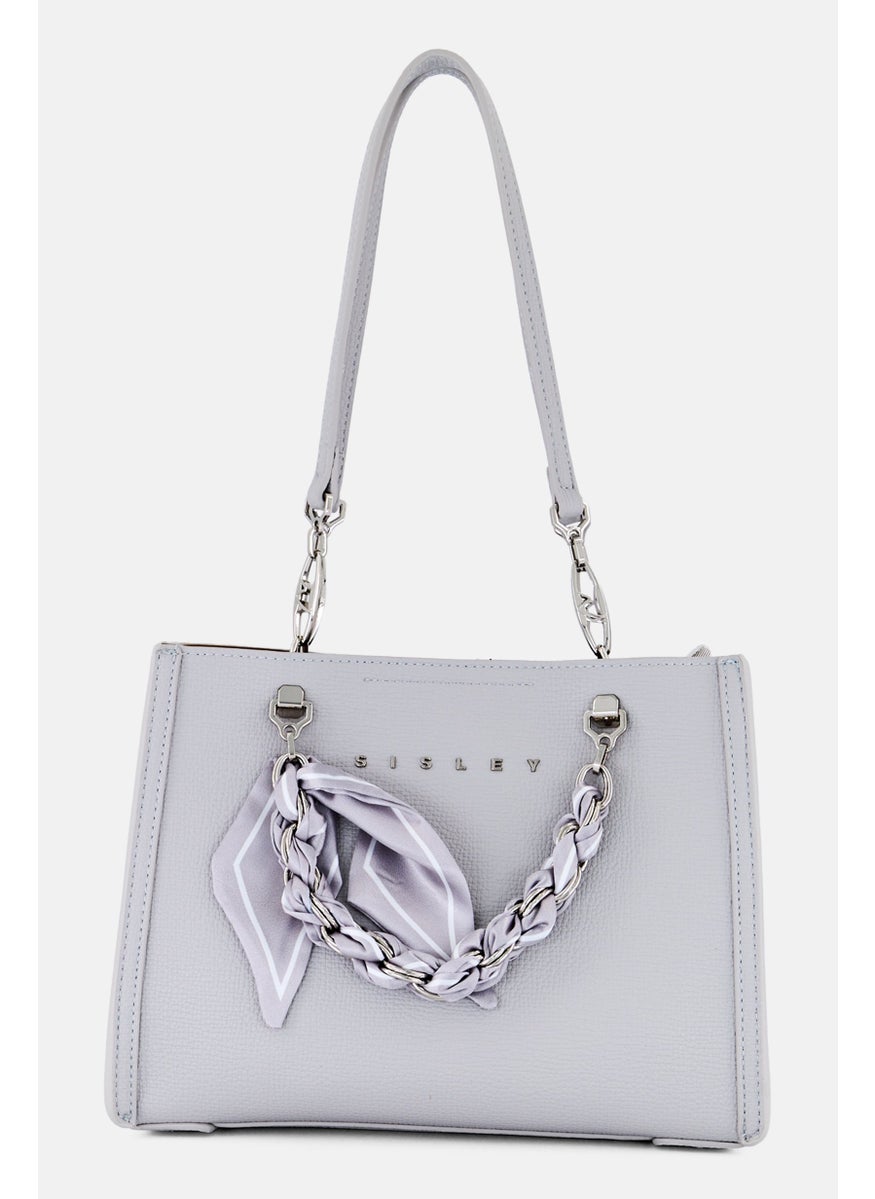 SISLEY Women Brand Logo Shoulder Bag, Grey  - Image 2