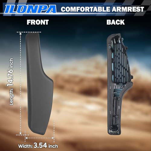 ILONPA Left Driver Side Armrest Front Inner Door Trim for Chrysler 300 Dodge Charger 2011-2023 (Left Driver Side) - Image 2