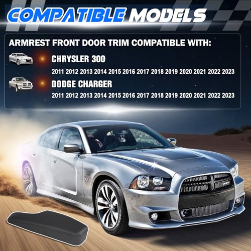 ILONPA Left Driver Side Armrest Front Inner Door Trim for Chrysler 300 Dodge Charger 2011-2023 (Left Driver Side) - Image 3