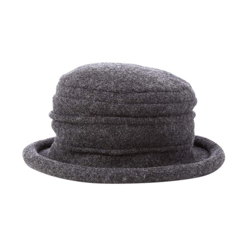 Scala Collezione Women's Boiled 100% Wool Cloche Hat, Charcoal, One Size - Image 1