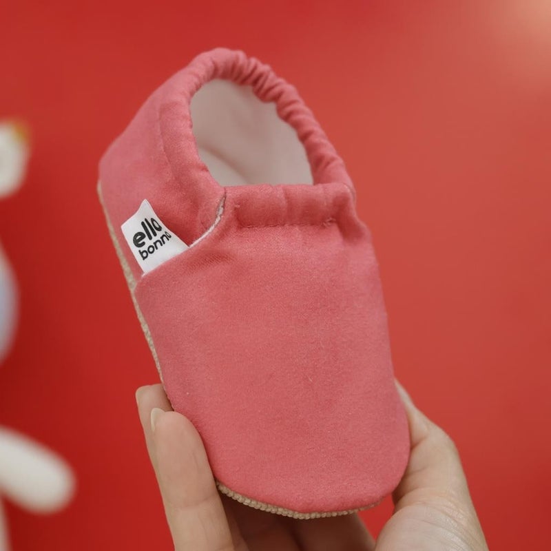 Ella Bonna Patterned Baby Booties, Non-Slip Sole, Home Nursery Shoes Slippers, Pink  - Image 5