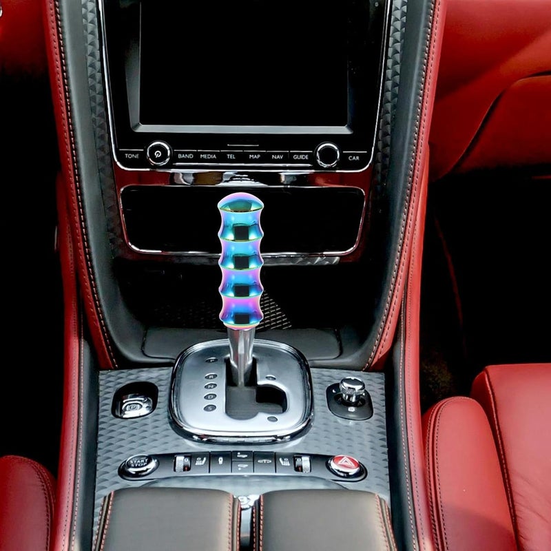 Universal Aluminum Alloy Gear Shift Knob, Metal Car Stick Shift Handle with Anti-Slip Matte Finish, Blue Gradient Transmission Lever Head for Manual and Automatic Vehicles - Image 5