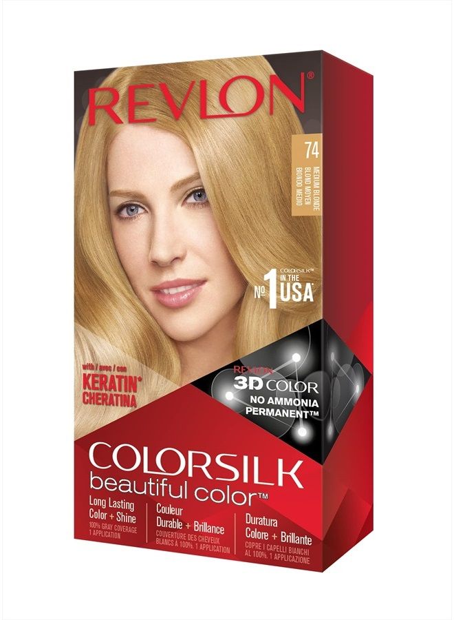 Revlon ColorSilk Haircolor, Medium Blonde - Image 1