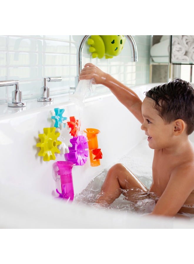 BOON Pipes Toddler Bath Toys - Interactive Toddler Sensory Toys - Suction Bath Toys for Hand Eye Coordination and Fine Motor Skills - Multicolored - 5 Count- Ages 12 Months and Up - Image 2