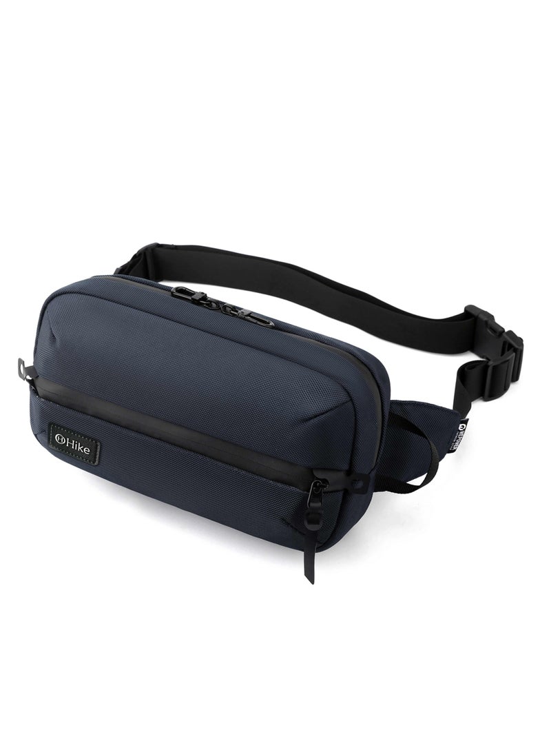 Hike 11-inch Waist Bag Anti-Theft Water Resistant Shock Proof Business Leisure Crossbody Chest Bag for Men and Women, HK2121-BLUE - Image 2