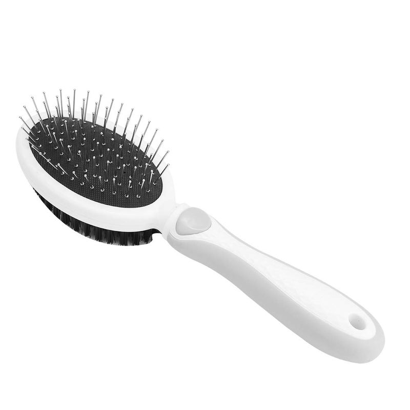 Double Sided Pet Comb Massage Shedding Brush Gray Durable Stainless Steel Grooming For Dogs And Cats - Image 3