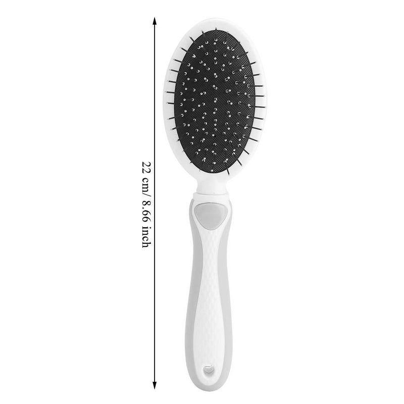 Double Sided Pet Comb Massage Shedding Brush Gray Durable Stainless Steel Grooming For Dogs And Cats - Image 4