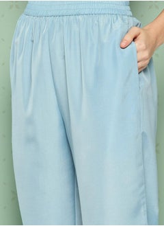 Libas Printed Straight Kurta and Solid Trouser with Dupatta Set by Styli  - Image 5