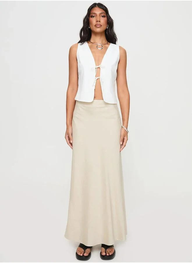 Styli Solid A-Line Maxi Skirt by Styli
