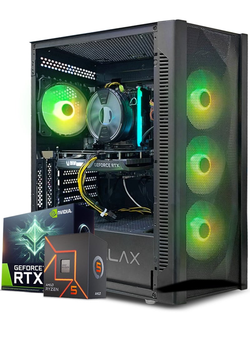 Truenort Gaming PC, AMD Ryzen 5-3600,RTX 3050 , 16GB RAM, 1TB SSD, Air Cooler 120 MM ,Window 11 Pro, Black Case BLACK - Image 1