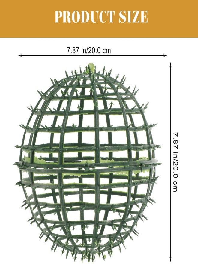 Yardenfun 6Pcs Artificial Plant Topiary Ball Support Rack 7.87In Plastic Faux Green Ball Frame Holder for Garden Backyard Wedding Decor and Flower Arranging - Image 3
