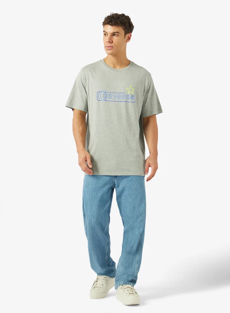 Converse VINTAGE GREY HEATHER Glow Star T-Shirt for Men | Best Price UAE