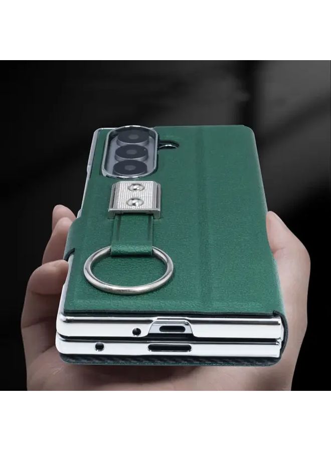 حافظة حامل الحلقات الصلبة السوداء لهاتف Galaxy Z Fold 7، للاستخدام الكاجوال في الأعمال - Image 1