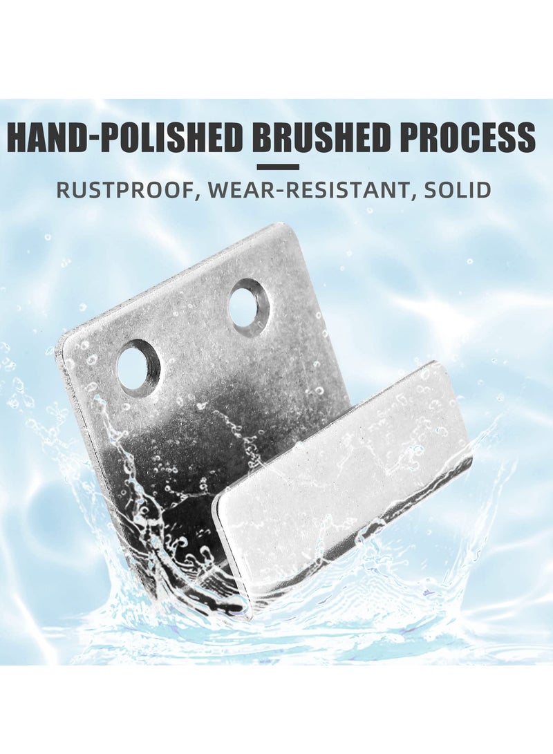 10 Heavy Duty Stainless Steel Wall Hangers for Tiles, Mirrors and Frames, Durable Silver Brackets for Home Displays  - Image 4