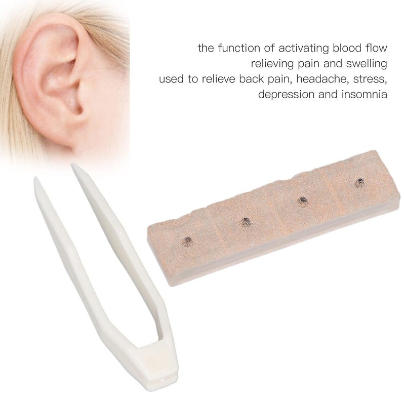 كلاراكو مجموعة بذور الأذن للوخز بالإبر لتخفيف الألم وتدليك الوجه وأدوات العلاج الانعكاسي متعددة الحالات وملصقات نقاط الأذن للنساء والرجال - Image 3