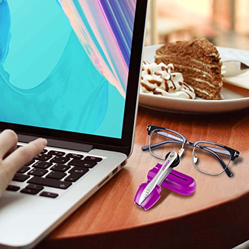 HDWY 3 قطع منظف نظارات محمول، منتجات العناية بالنظارات الكربونية، فرشاة نظارات صغيرة من الألياف الدقيقة، أداة تنظيف فرشاة ناعمة، سهلة الحمل للسفر - Image 4