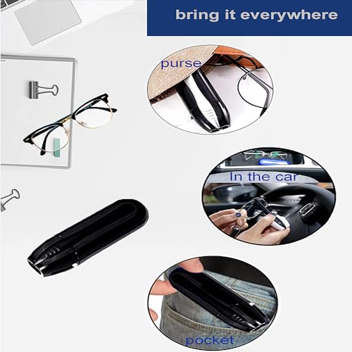 HDWY 3 قطع منظف نظارات محمول، منتجات العناية بالنظارات الكربونية، فرشاة نظارات صغيرة من الألياف الدقيقة، أداة تنظيف فرشاة ناعمة، سهلة الحمل للسفر - Image 3
