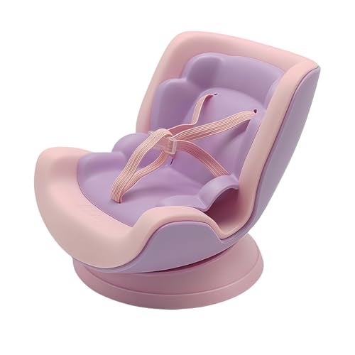 SARATA 17cm Dolls Car Seat with Universal Air Vent Clip Desk Stand Cute Stylish Purple Decoration for Anime Toy Collectors Doll Car Seat for 17cm Dolls Accessories NO Doll PurplePink - Image 1
