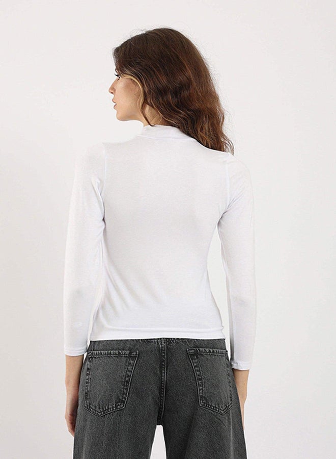Carina High Neck Long Sleeve Top - Image 3