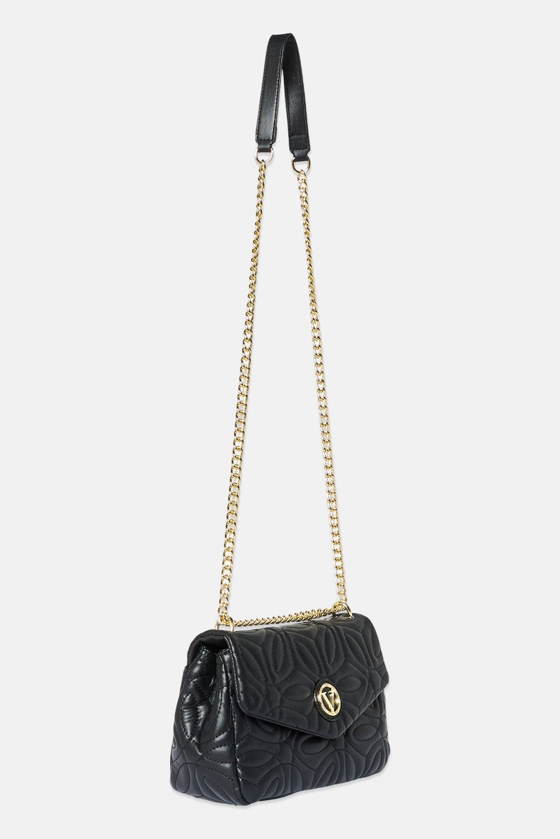 Vera Women Brand Logo Shoulder Bag, Black - Image 3