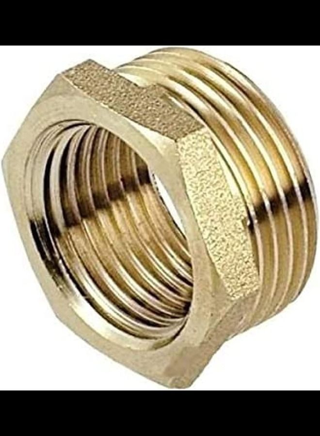 ABBASALI Brass Reducer Bush 1/2 X 3/8 Pack Of 2 Pcs - Image 1